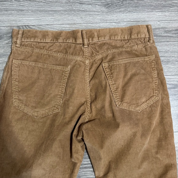 Banana Republic Men Khaki Corduroy 100% Pima Cotton  Straight Leg Pants Sz 36x34 - Picture 9 of 16